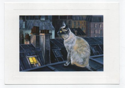 Cat Postcard Up On The Roof Dated 2003