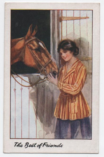 Horse Postcard Photochrom Celeste Series