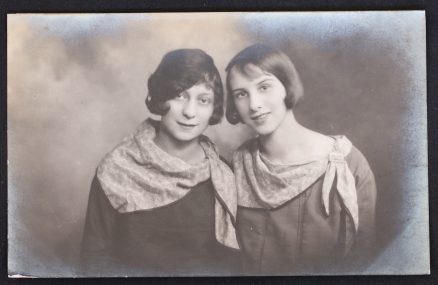 Portrait Two Young Women Postcard