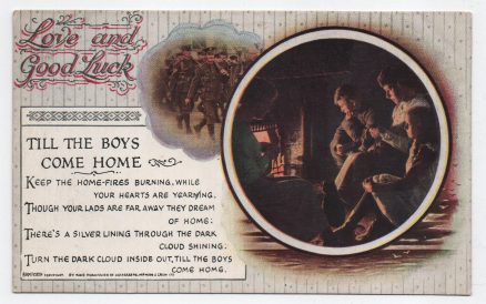 Military Till The Boys Come Home  Postcard