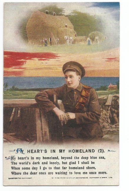 Army Postcard Heart Is in The Homeland 2