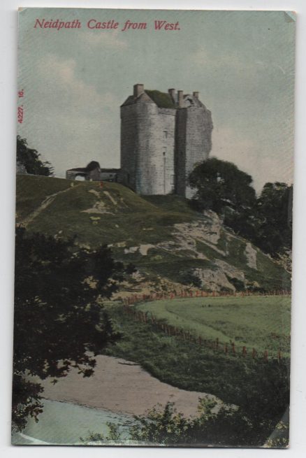 Neidpath Castle Scotland Vintage Postcard