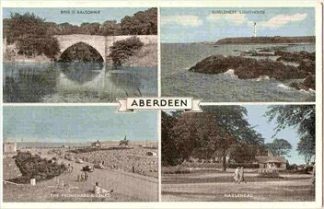 Aberdeen Postcard Brig O'Balgowne Lighthouse