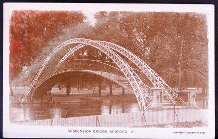 Bedford  Suspension Bridge Postcard