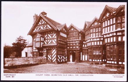 Congleton Postcard Moreton Old Hall Real Photo