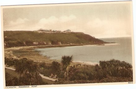 Pendennis Point Postcard Falmouth Vintage