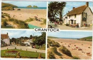 Crantock Postcard Holywel Bay The Old Albion Pub Cornwall