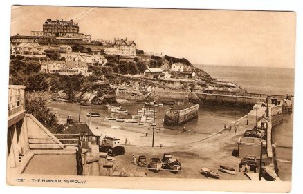 Newquay Harbour 1957  Vintage Postcard