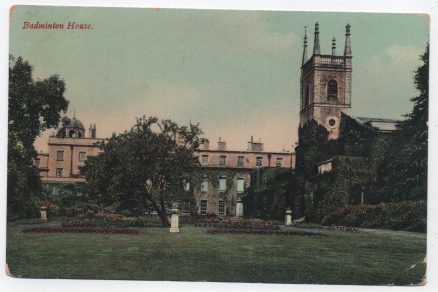 Badminton House Vintage Glos Postcard