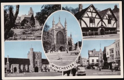 Winchester Postcard Hants St. Cross Hospital Chesil Rectory Butter Cross