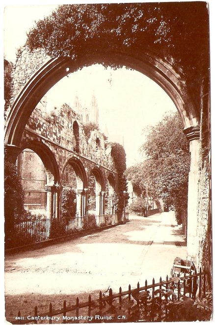 Canterbury Monastery Vintage Postcard Circa 1918