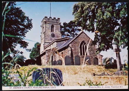 Leicester Peatling Parva Postcard St. Andrew's Church