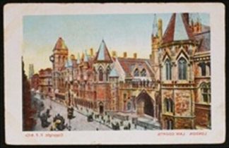 Law Courts London Vintage Postcard