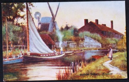 Stalham Dyke Artist Painting Publisher E.T.W. Dennis & Sons Scarborough