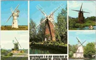 Windmill Postcard Thurn Mill Norfolk