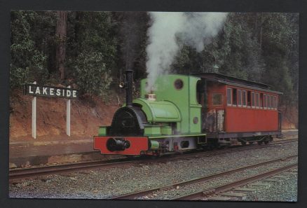 Puffing Billy At Lakeside Train Postcard