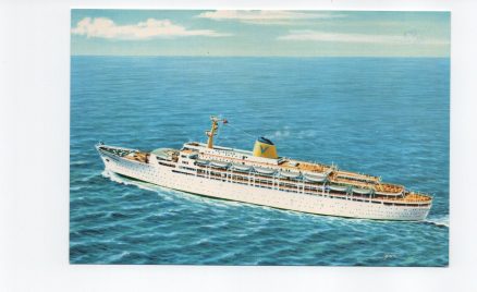 Ship Sitmar Line Postcard 1972