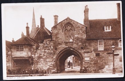 Salisbury Postcard St. Anns Gate Exeter Street St. John's Street Vintage Postcard