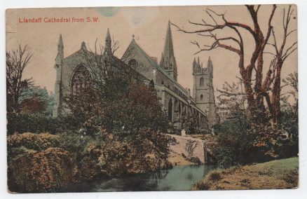 Llandaff Cathedral Wales Vintage Postcard