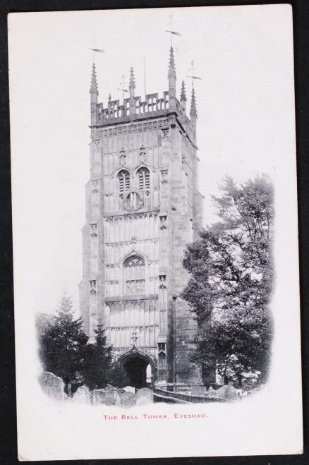 Evesham Postcard Bell Tower Collectable Smith Series Publisher