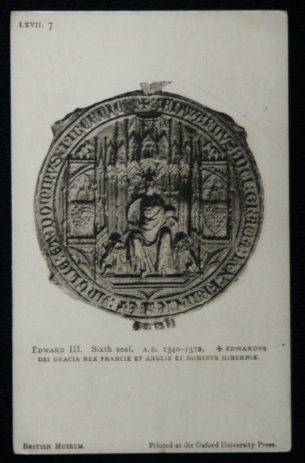 Edward III Sixth Seal Postcard British Museum