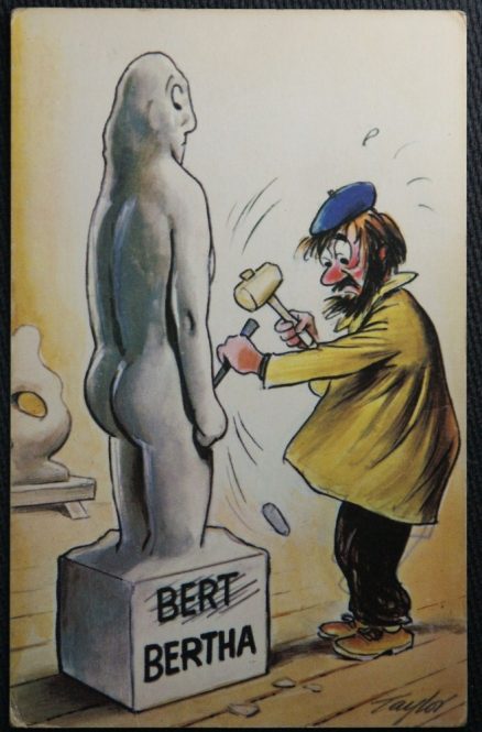 Comic Humour Postcard Bert Bertha