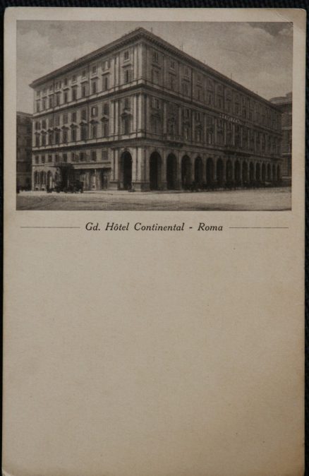 Grand Hotel Cotinental Rome Postcard