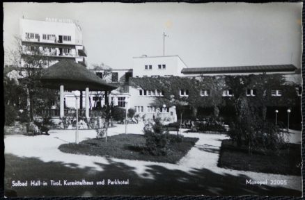 Tirol Solbad Hall Kurmittelhaus Hotel Postcard