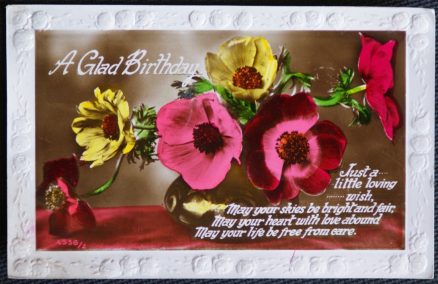 Birthday Greetings Vintage Postcard Stamped 09 May 1938 Real Photo