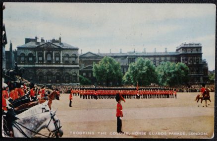 Postcard Trooping The Colour Horse Guards Parade London Dated 1950's