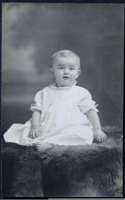 Baby Studio Portrait Vintage Real Photo