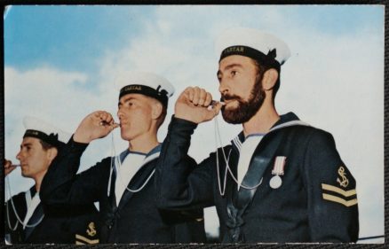 Royal Navy Postcard Piping The Side