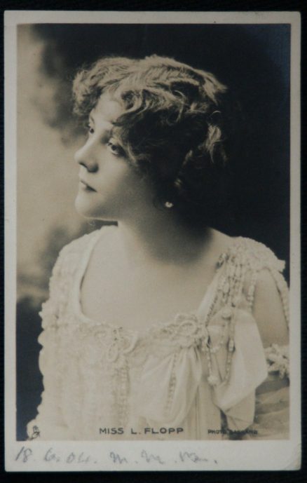 Miss L. Flopp Actress Theatre Postcard Vintage 1904