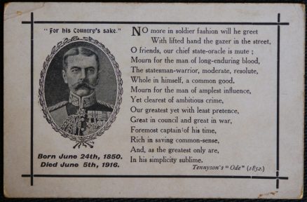 Tennyson's Ode Postcard No More In Soldier c.1918