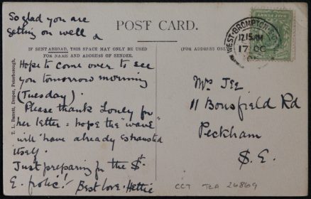 Peterborough Postcard Deanery Gateway Vintage 1905 - Image 2