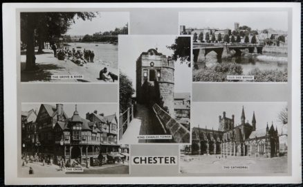 Chester Postcard King Charles Tower Dee Bridge Real Photo Postcard