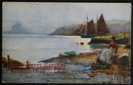 Penzance Artist Hubert Coop Postcard