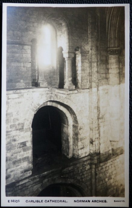 Carlisle Cathedral Norman Arches Real Photo Barrow In Furness Publisher