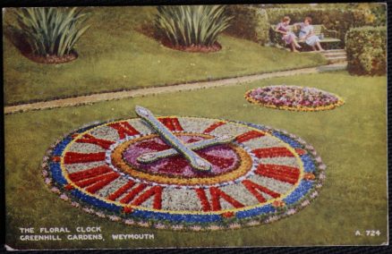 Weymouth Postcard Floral Clock Collectable Artist Brian Gerald No. A724