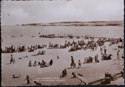 Sandbanks Purbeck Hill Vintage 1950's Postcard Real Photo LOCAL PUBLISHER