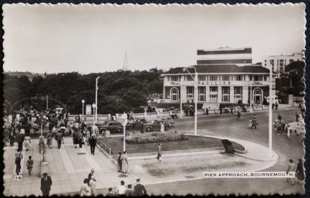 Bournemouth Postcard VIntage View Pavilion Real Photo LOCAL PUBLISHER