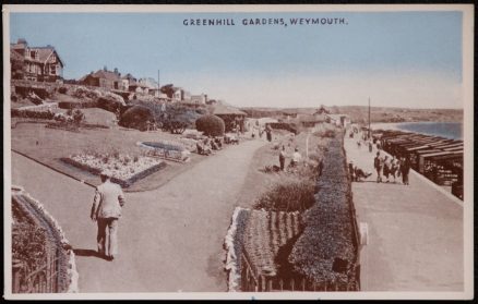 Weymouth Postcard Dorset Greenhill Gardens Dennis Blue Series