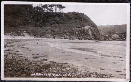 Meadowsfoot Beach Devon Vintage 1956 Postcard