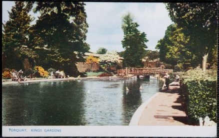 Torquay Postcard Devon Kings Gardens Vintage