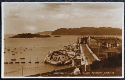 Plymouth Devon Vintage View Postcard Drakes Island And West Hoe 1954