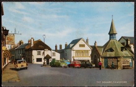 Chagford Devon Postcard Classic Cars Vintage