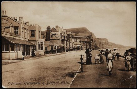 Sidmouth Devon Esplanade Bedford Hotel Vintage 1911