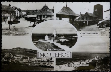 Mortehoe Devon Postcard 1959 St. Mary's Bull Point Lighthouse