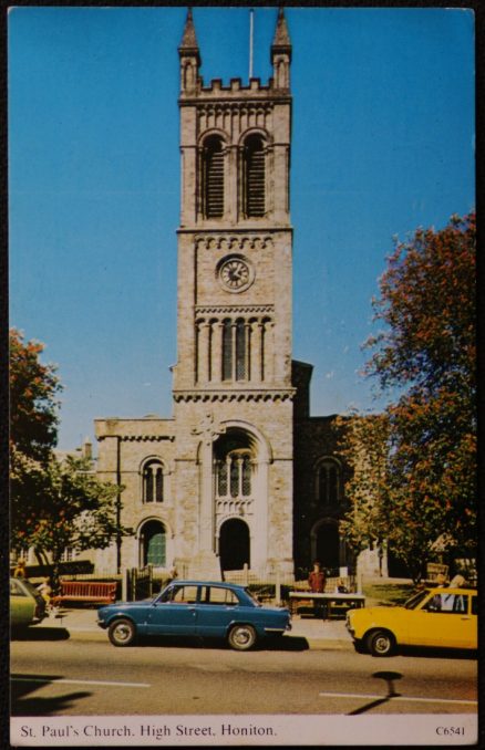 Honiton Devon Postcard St. Paul's Church Postcard