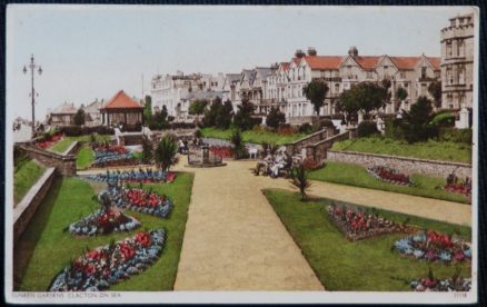 Clacton Essex Postcard Vintage View LOCAL PUBLISHER Sunken Gardens